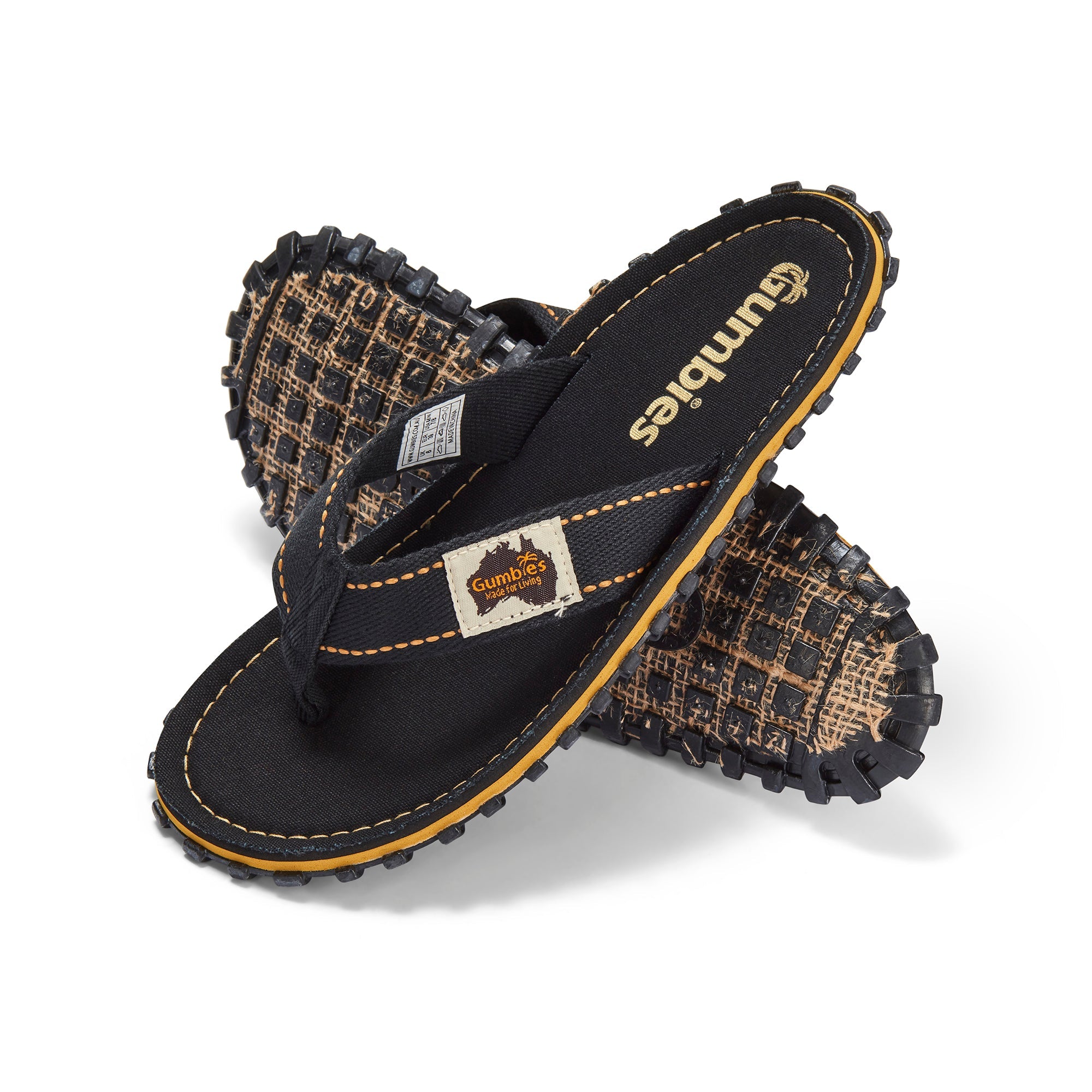 Islander Flip-Flops Men's Classic Black – Gumbies USA