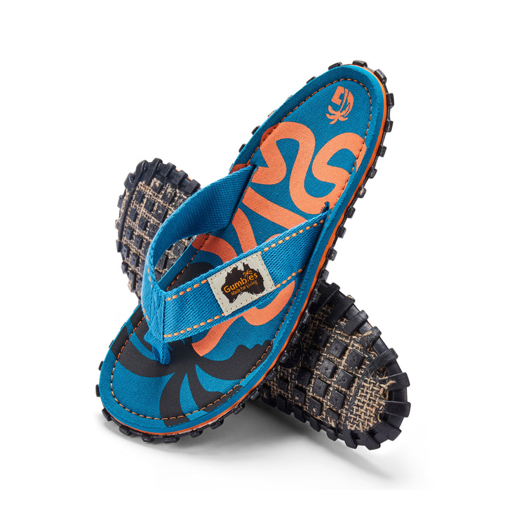Islander Flip-Flops - Men's - Blue Palmetto