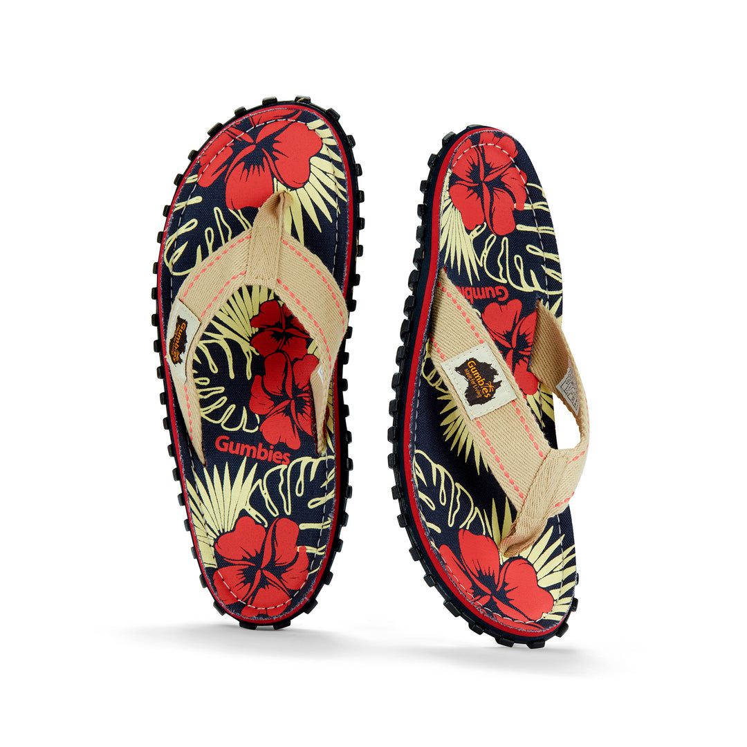 Islander Flip-Flops - Men's - Denim Hibiscus