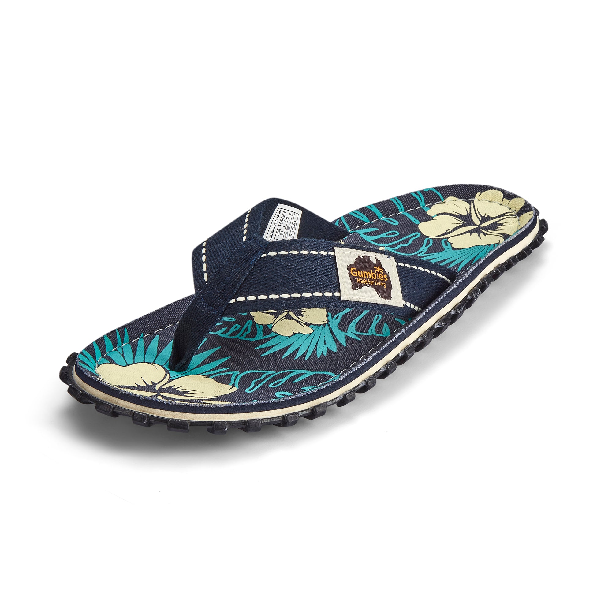 Islander Flip-Flops - Women's - Blue Hibiscus