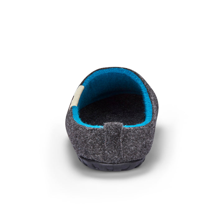 Outback Slippers - Men's - Charcoal & Turquoise