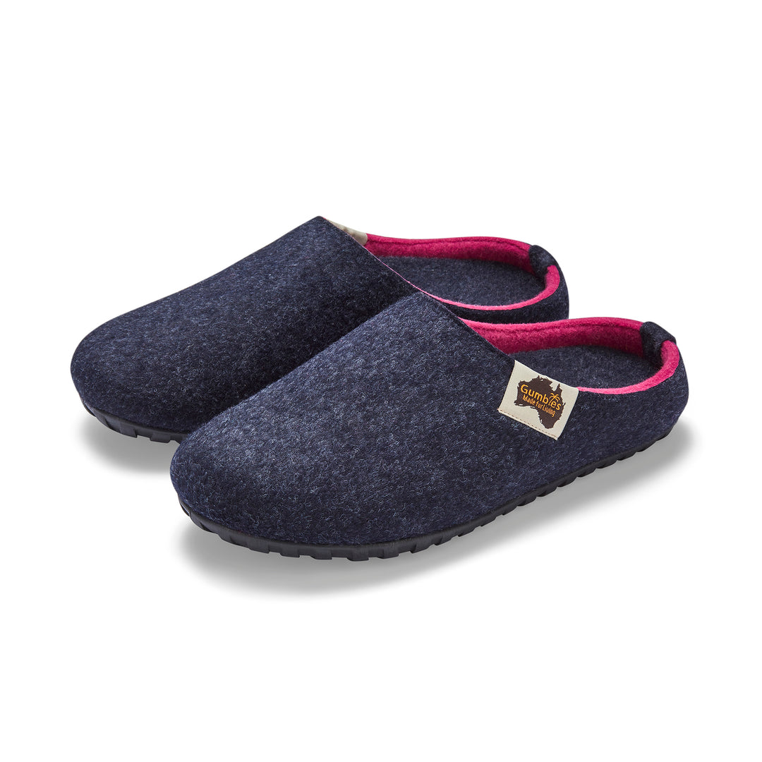 Outback Slippers - Women's - Navy & Pink