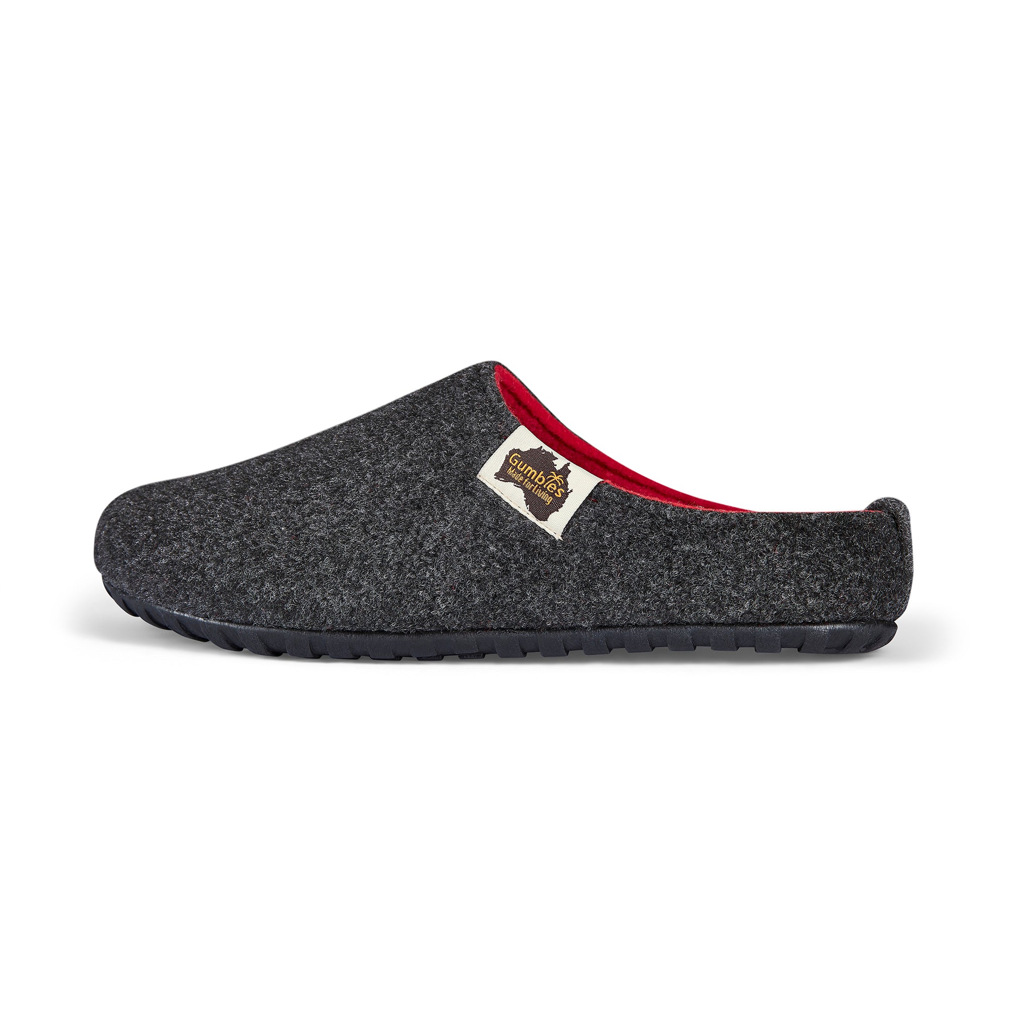 Outback Slippers - Men's - Charcoal & Red