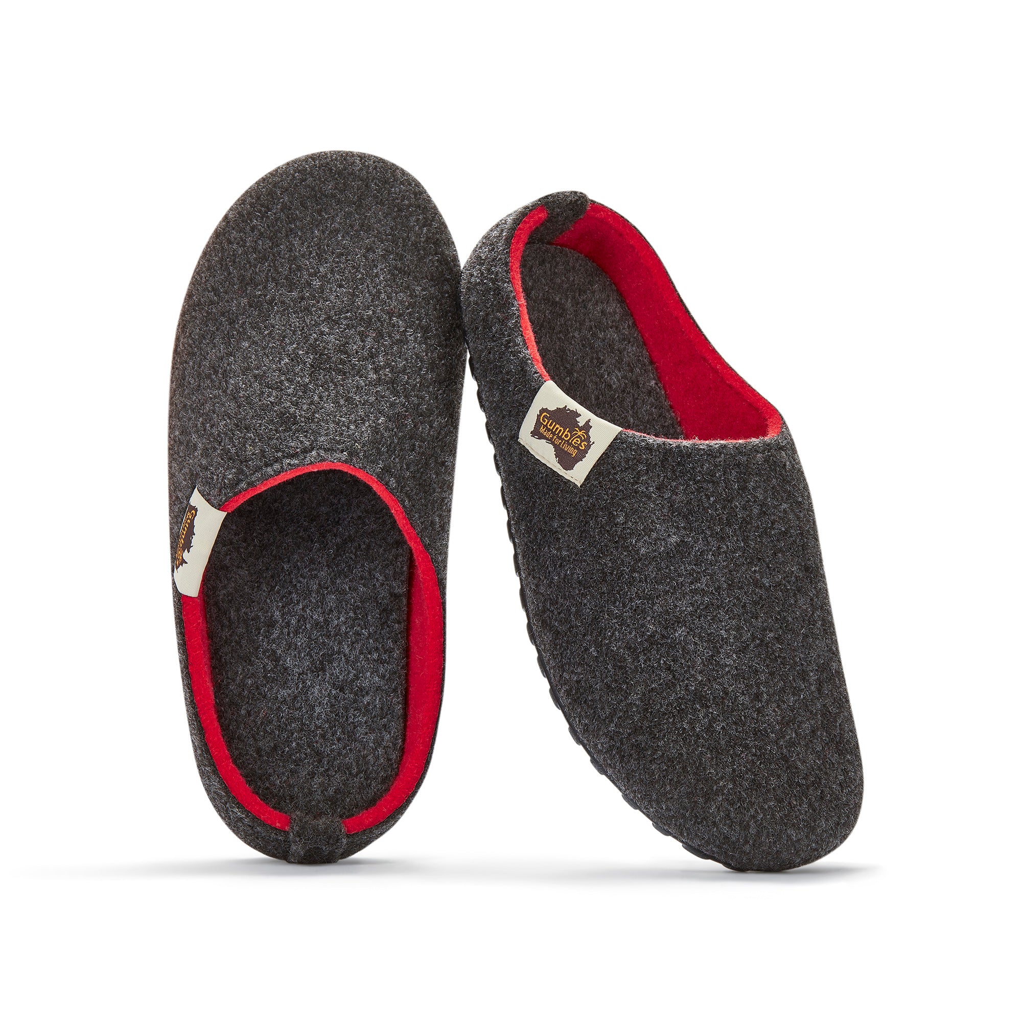 Outback Slippers - Men's - Charcoal & Red