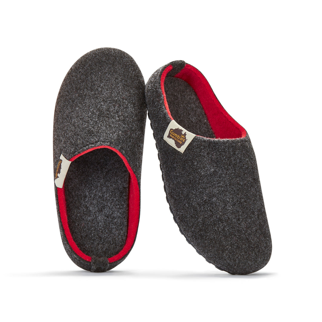 Outback Slippers - Women's - Charcoal & Red