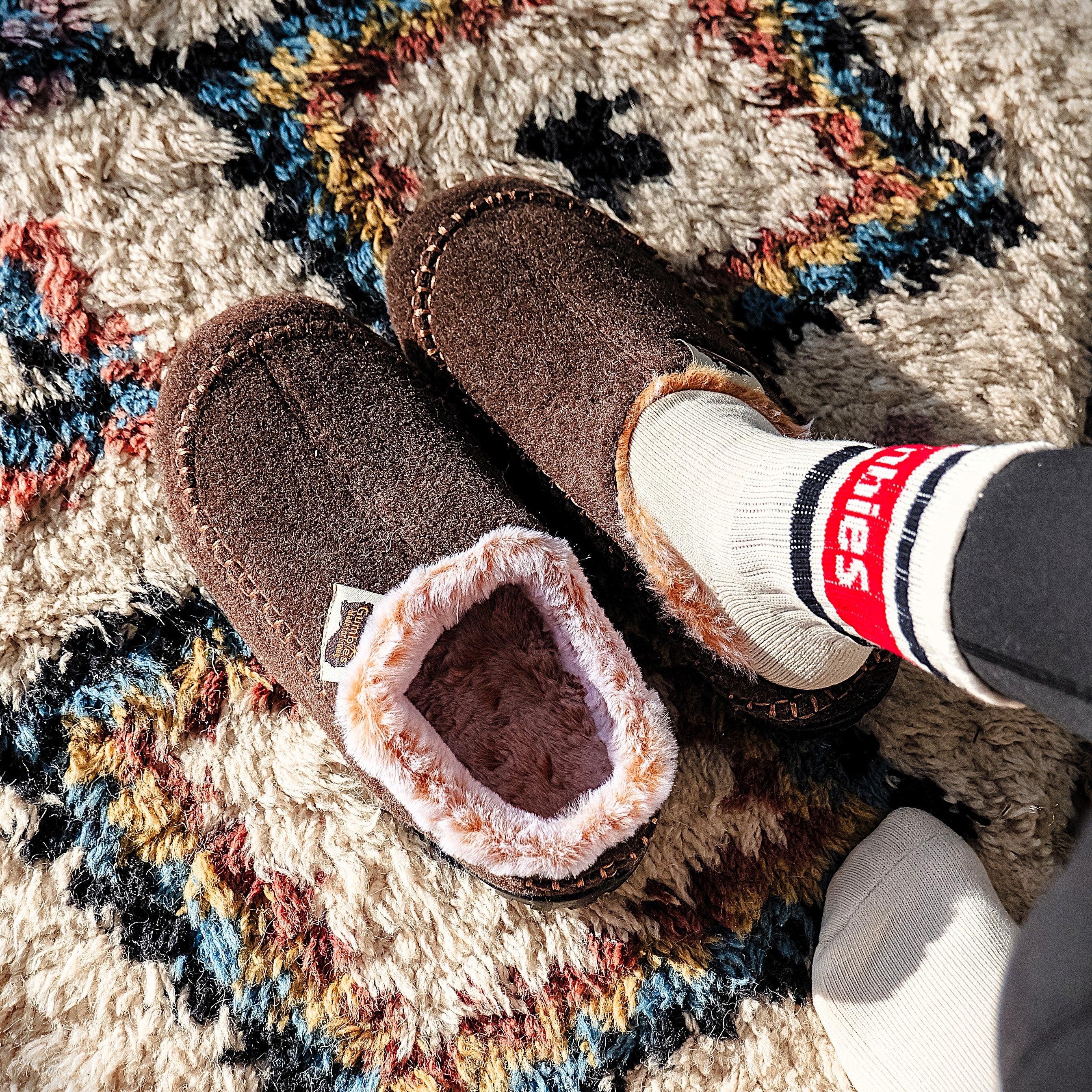 GUM Crew Sock - Women's - Cream & Red