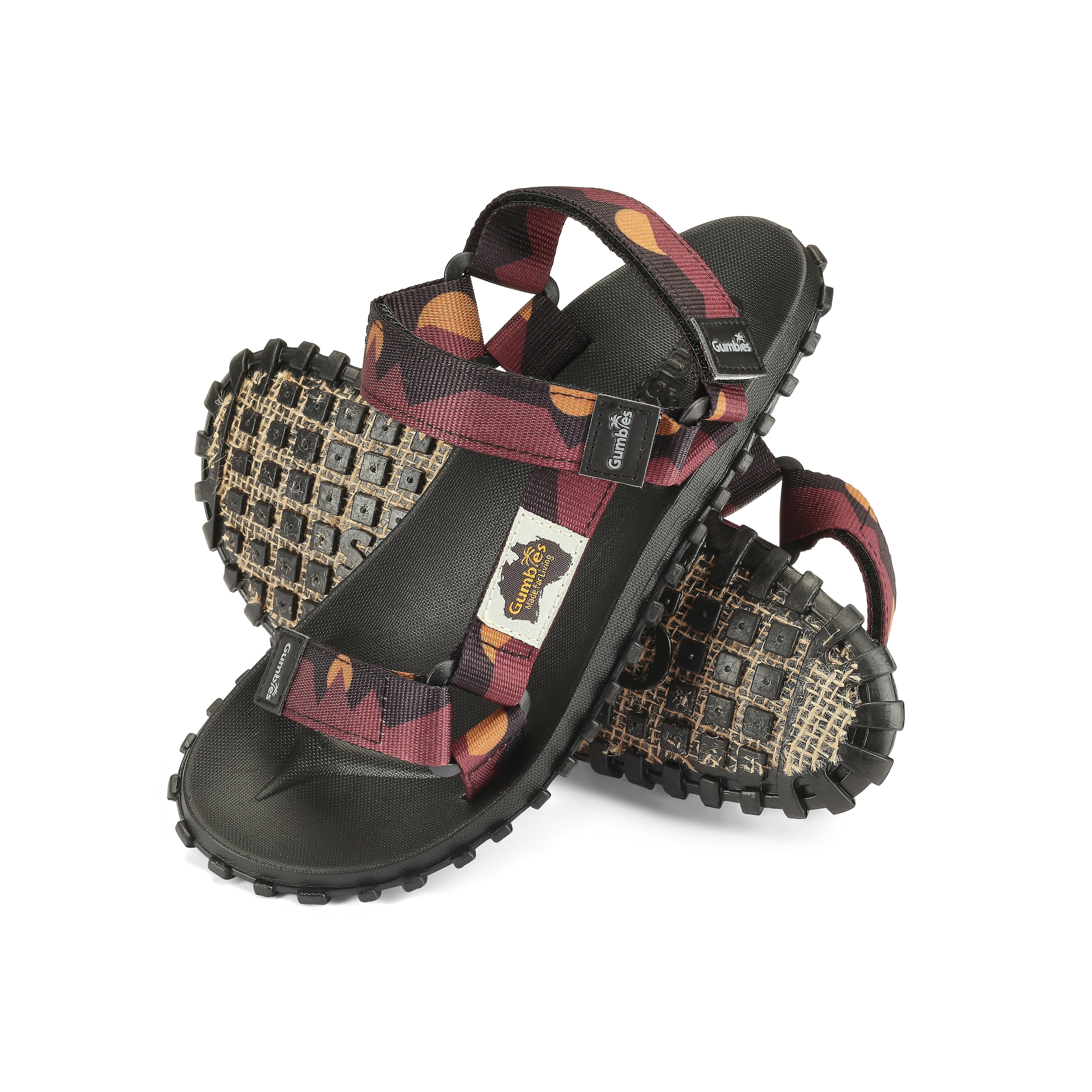 Scrambler Sandals - Men's - Burgundy & Orange