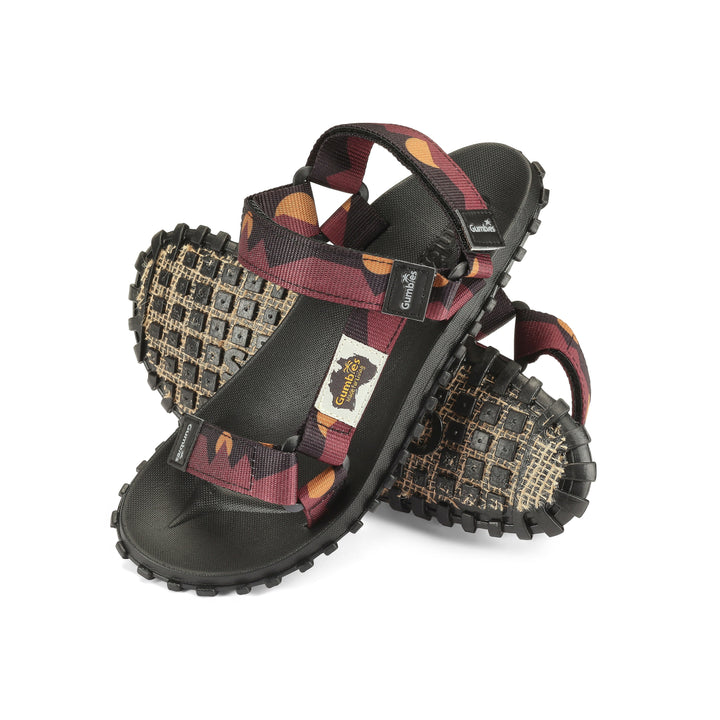 Scrambler Sandals - Women's - Burgundy & Orange