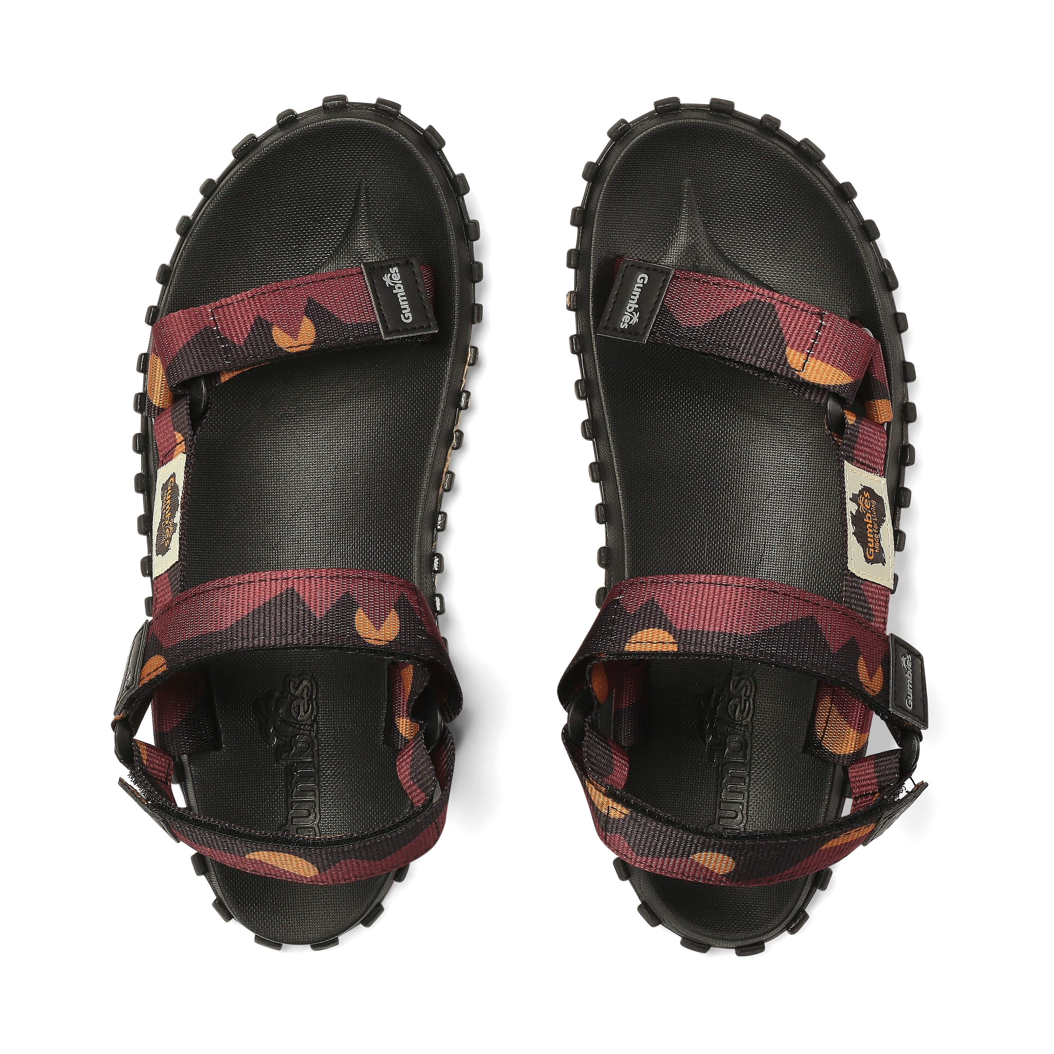 Scrambler Sandals - Men's - Burgundy & Orange