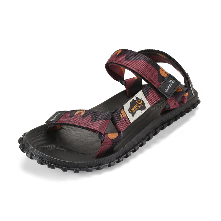 Scrambler Sandals - Women's - Burgundy & Orange