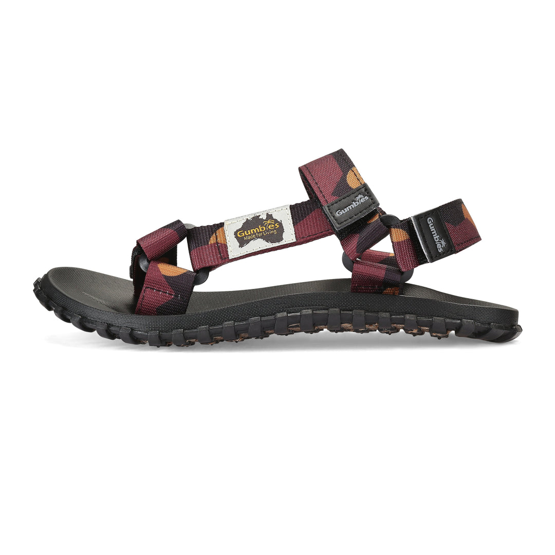Scrambler Sandals - Women's - Burgundy & Orange