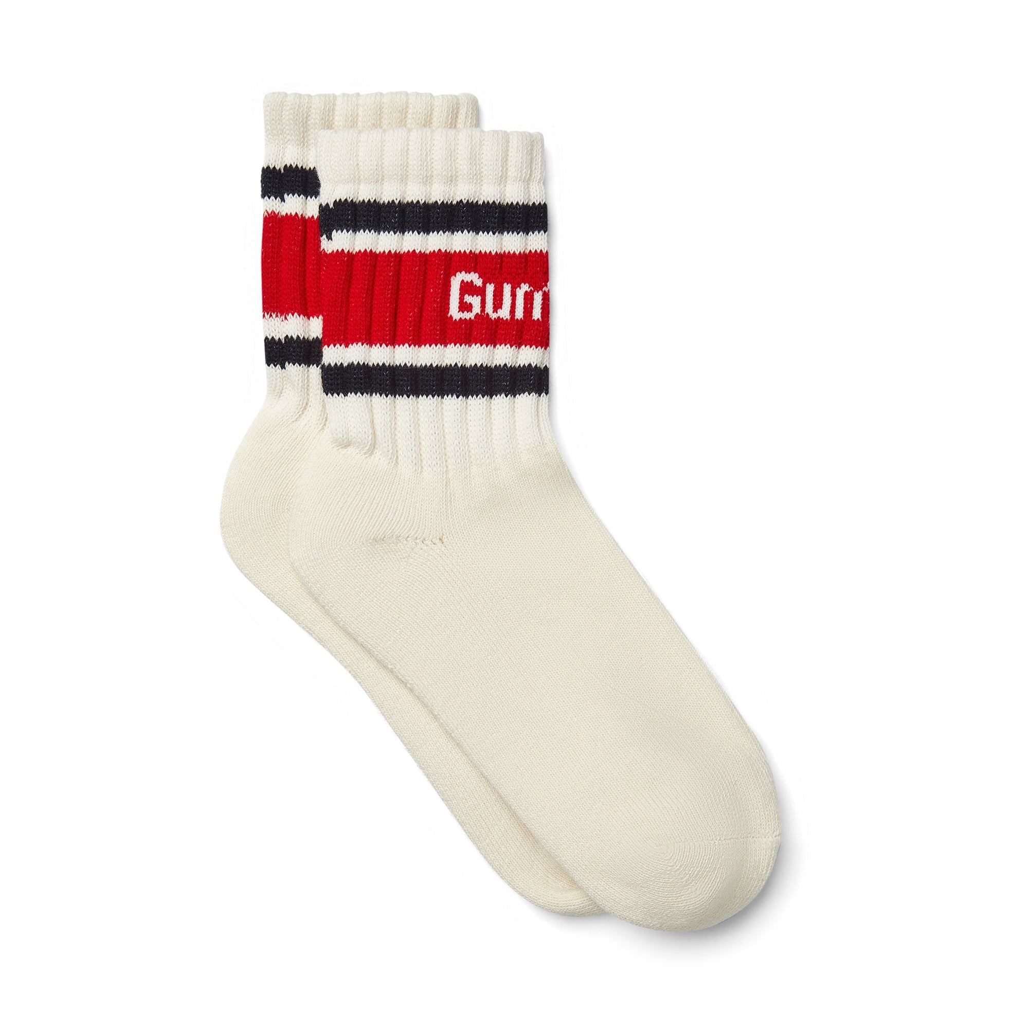 GUM Crew Sock - Women's - Cream & Red