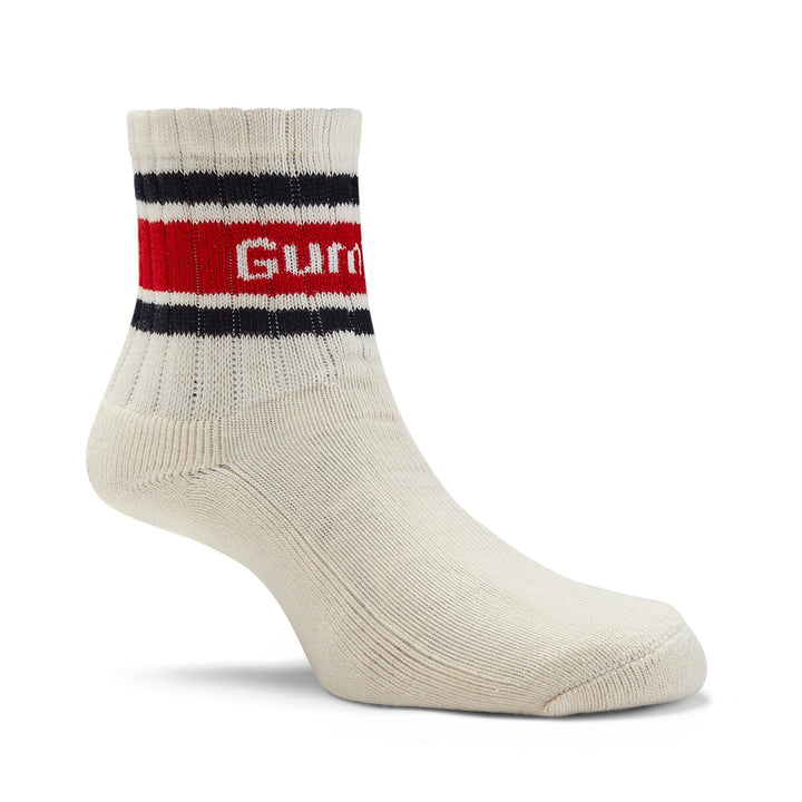 GUM Crew Sock - Women's - Cream & Red