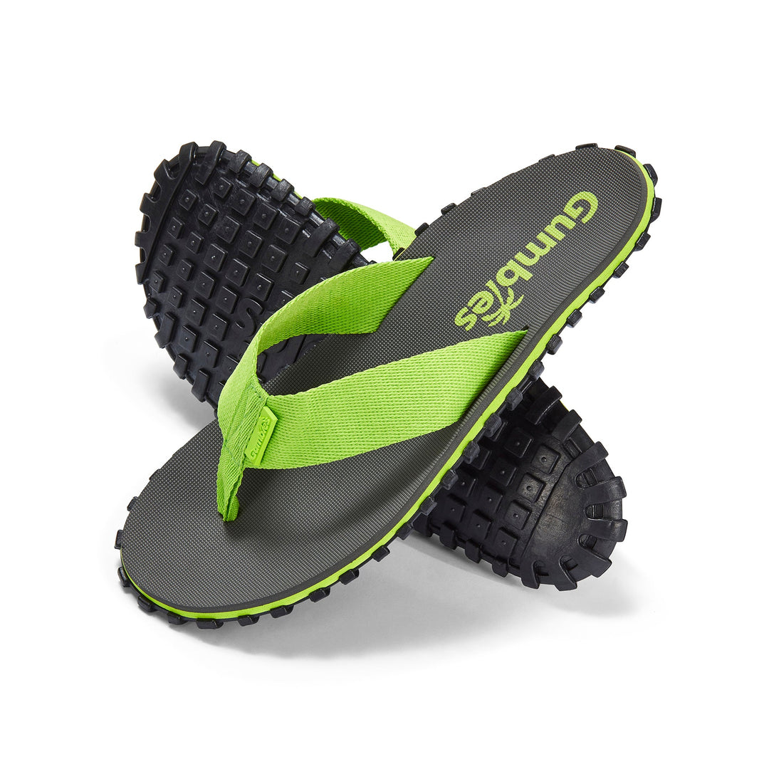 Duckbill Flip-Flops - Men's - Grey & Lime