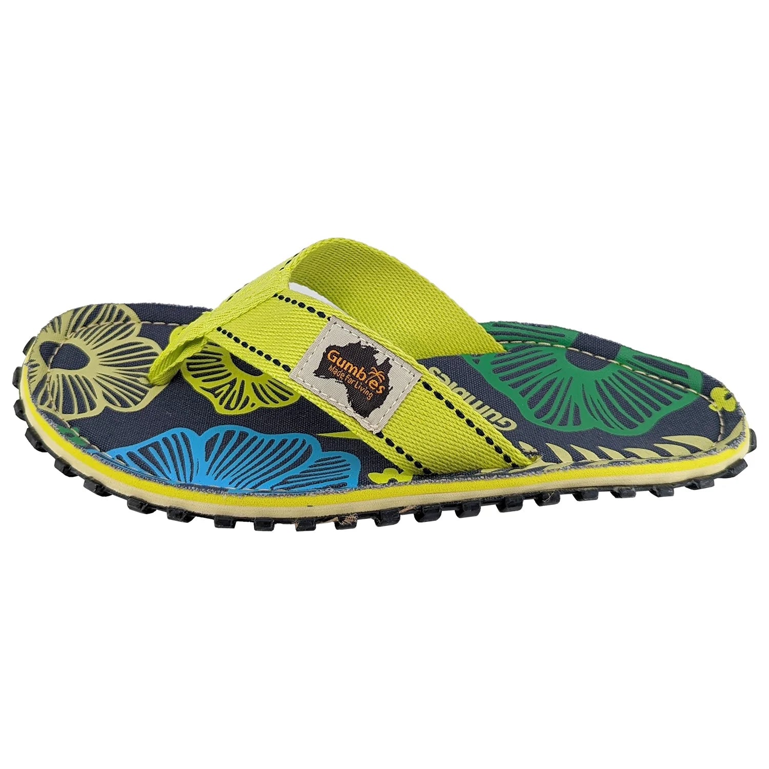 Islander FlipFlops Women's Pistachio Flowers Gumbies USA