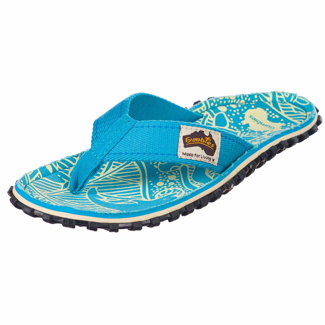 Islander Flip-Flops - Women's - Turquoise Pattern