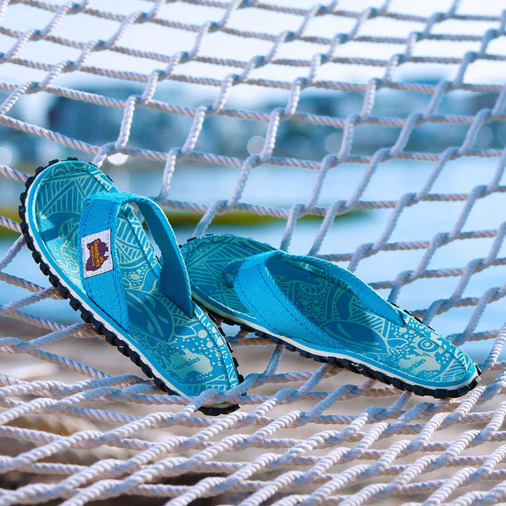 Islander Flip-Flops - Women's - Turquoise Pattern